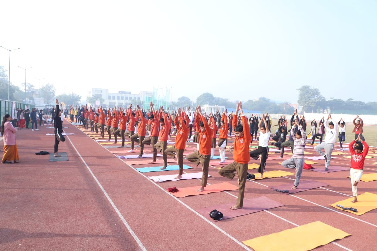 CSJMU: More than 600 students performed collective Surya Namaskar 51 times