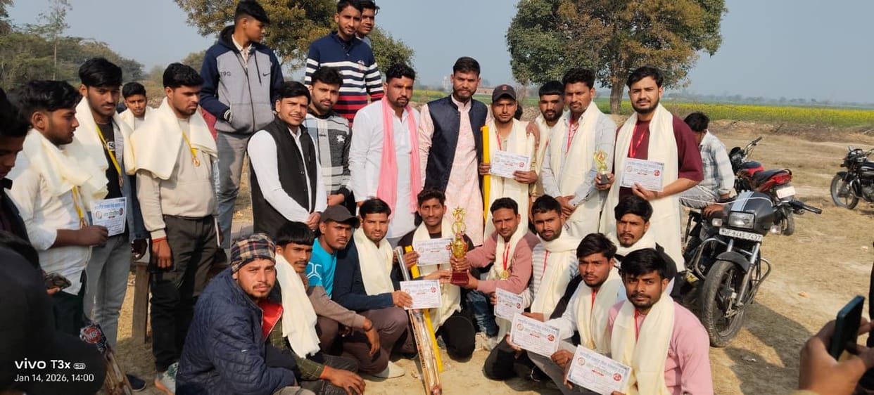 Dhakrai's team became the winner by defeating Nagla Kehari cricket team.