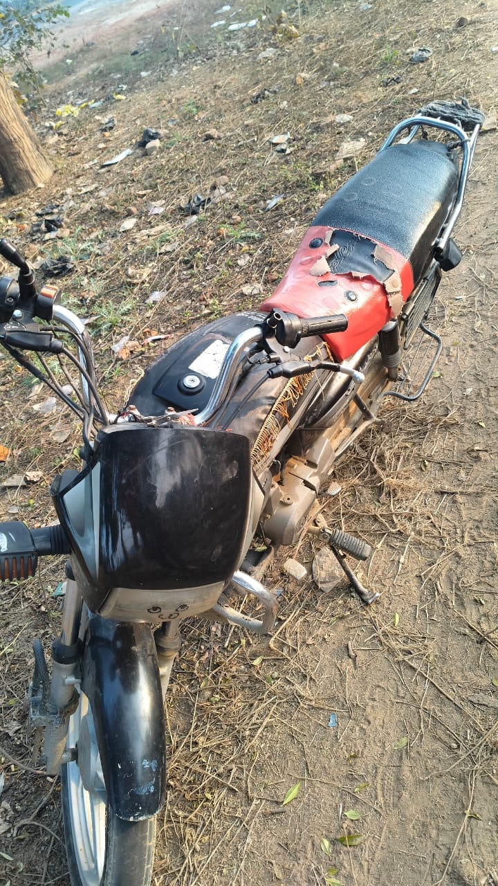 The motorcycle was found abandoned and has been taken into custody by the police.