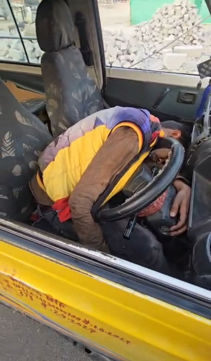 Drunk school van driver rams into parked car