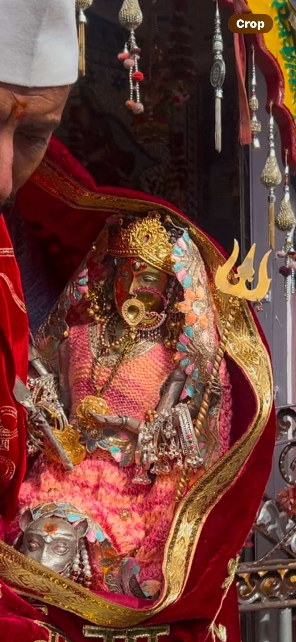 The doors of Chandi Mata Temple in Machail are closed.