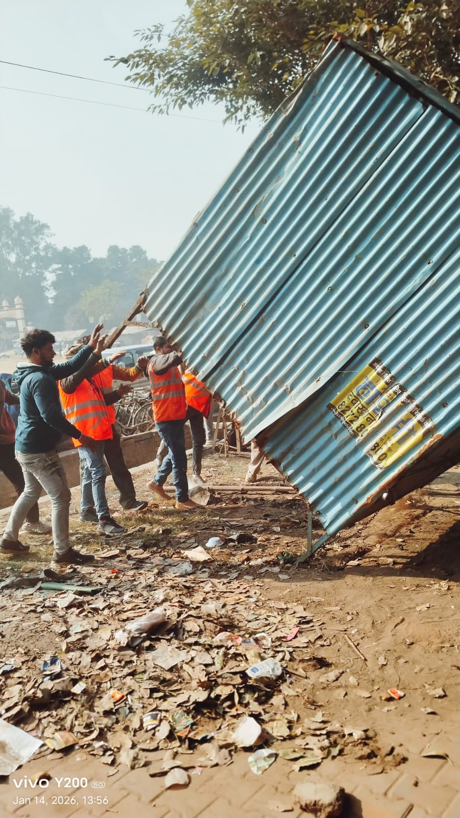 NPA removed encroachment from footpath