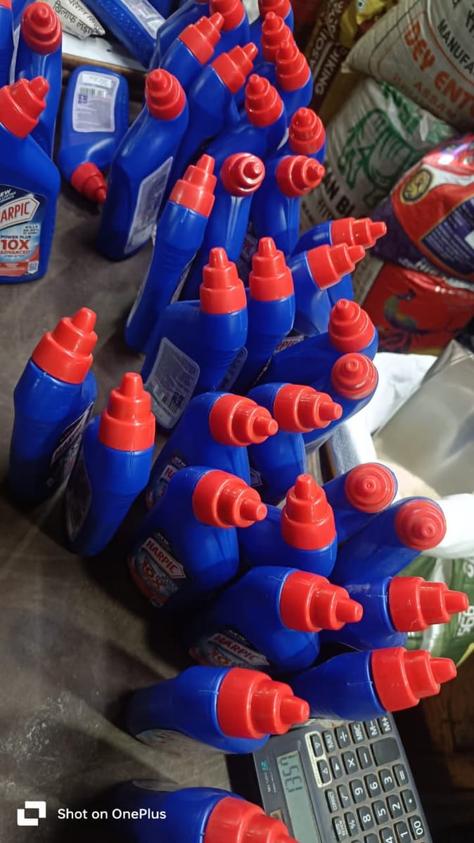 115 bottles of fake Harpic recovered in Hata