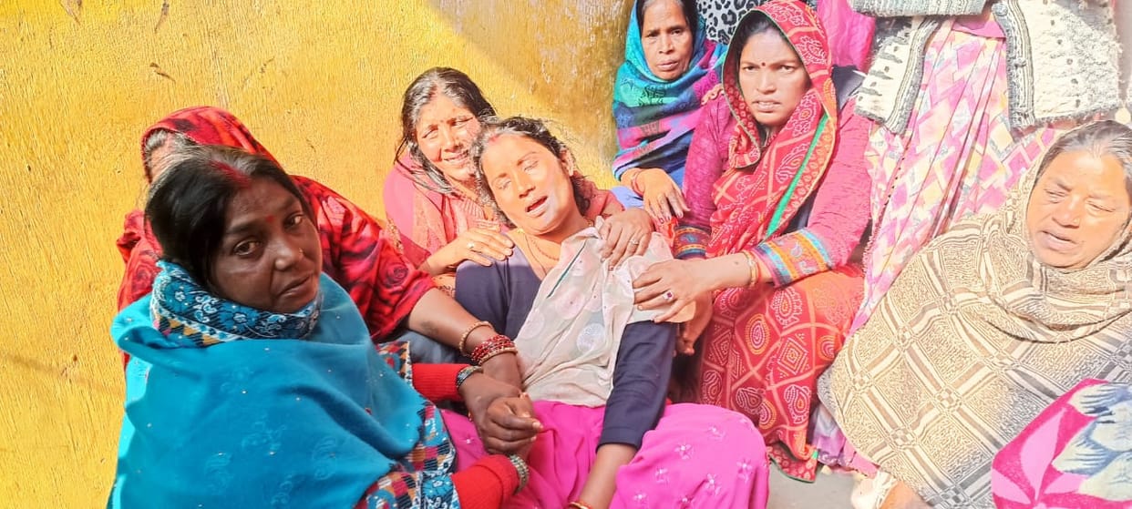 A young man was strangled to death in Padrauna, sparking outrage among the people.
