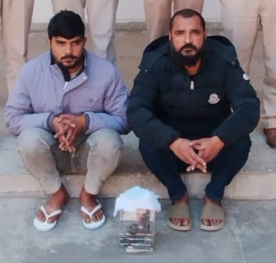 Sadar police station officers arrested two accused individuals with illegal weapons.