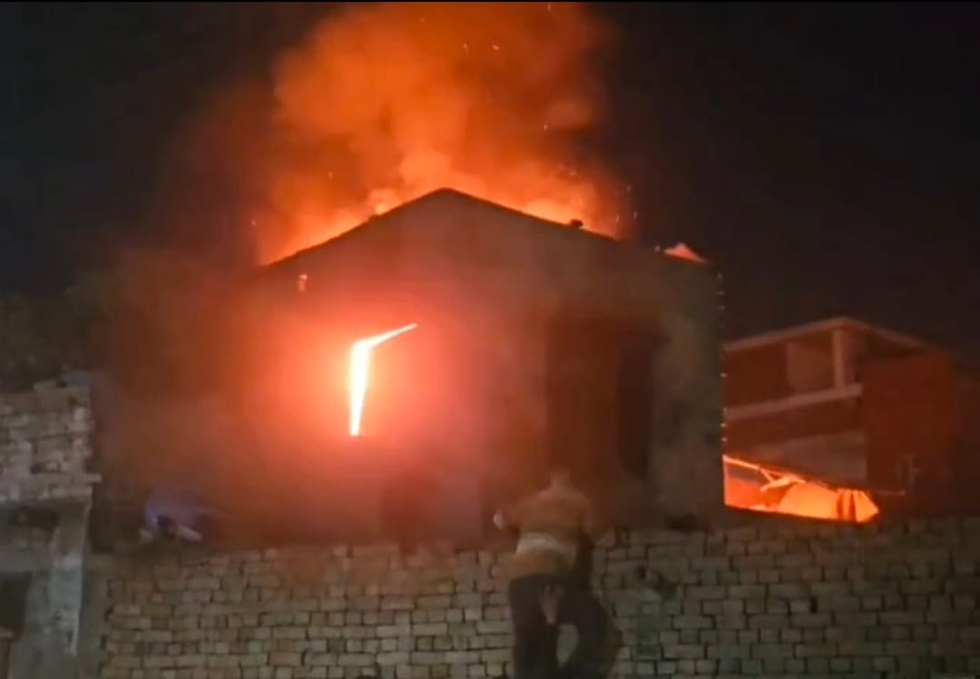 A short circuit caused a fire in a house in Tohana, resulting in losses worth millions.