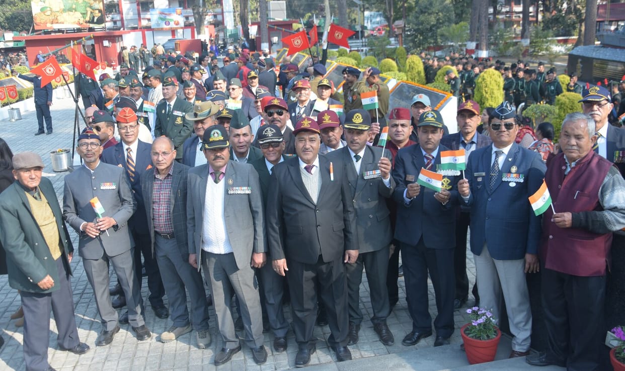 The soldier sets an example of devotion to duty: