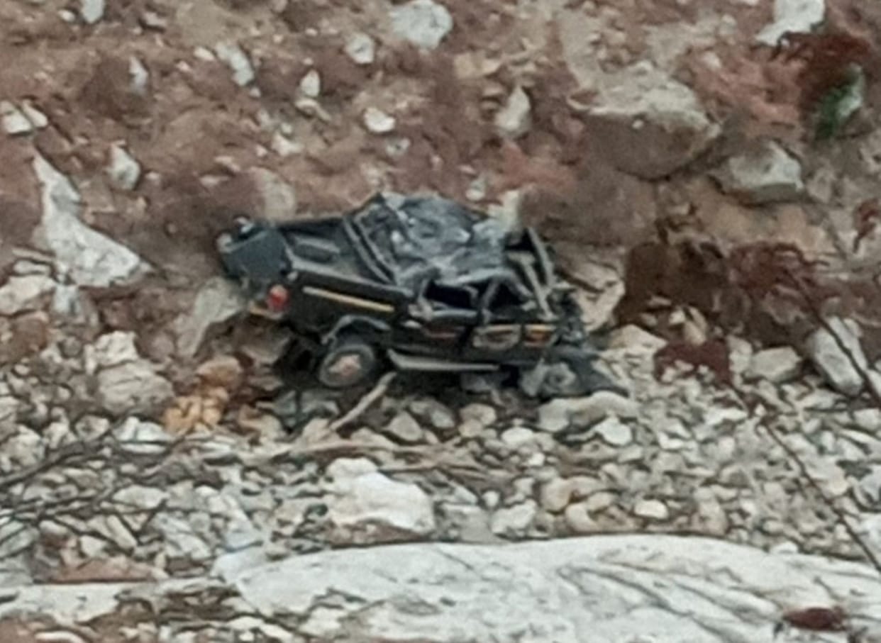 Bolero falls into drain, driver killed, two passengers seriously injured