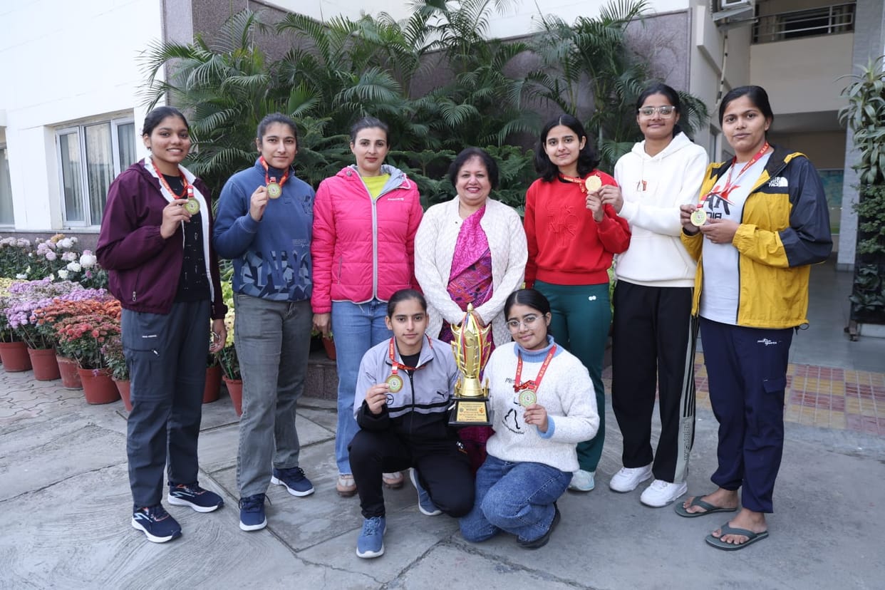 GVM Girls' College won the gold medal in the Inter-College Sepak Takraw competition.
