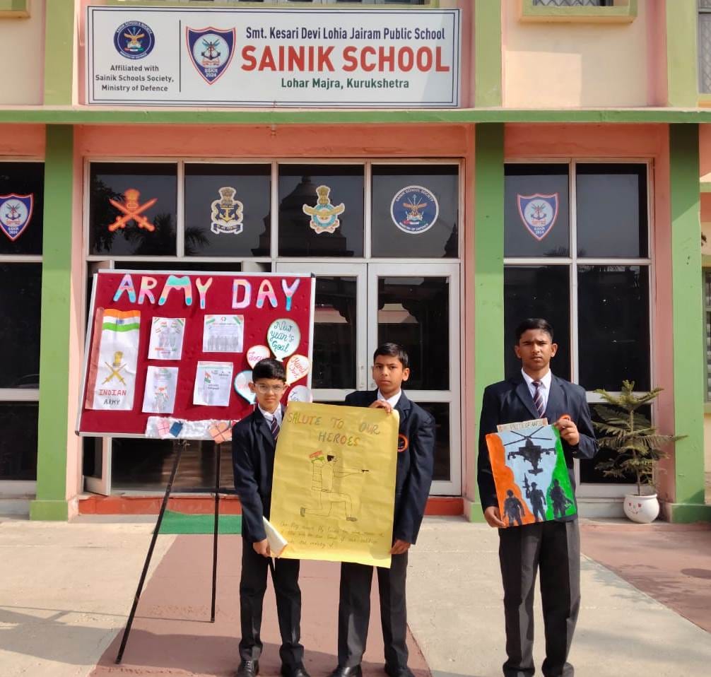 Indian Army Day celebrated at Jairam Sainik School
