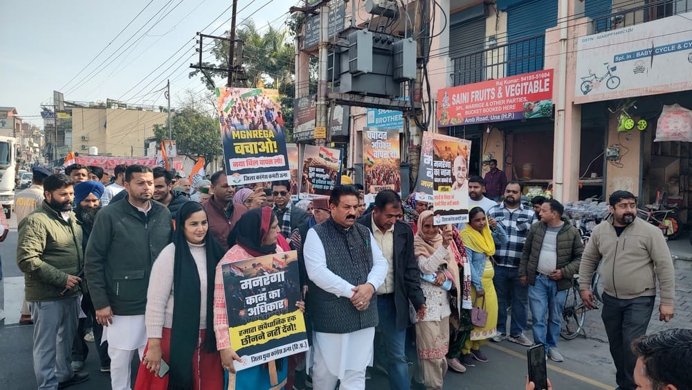 Congress protests against Centre's changes in MNREGA