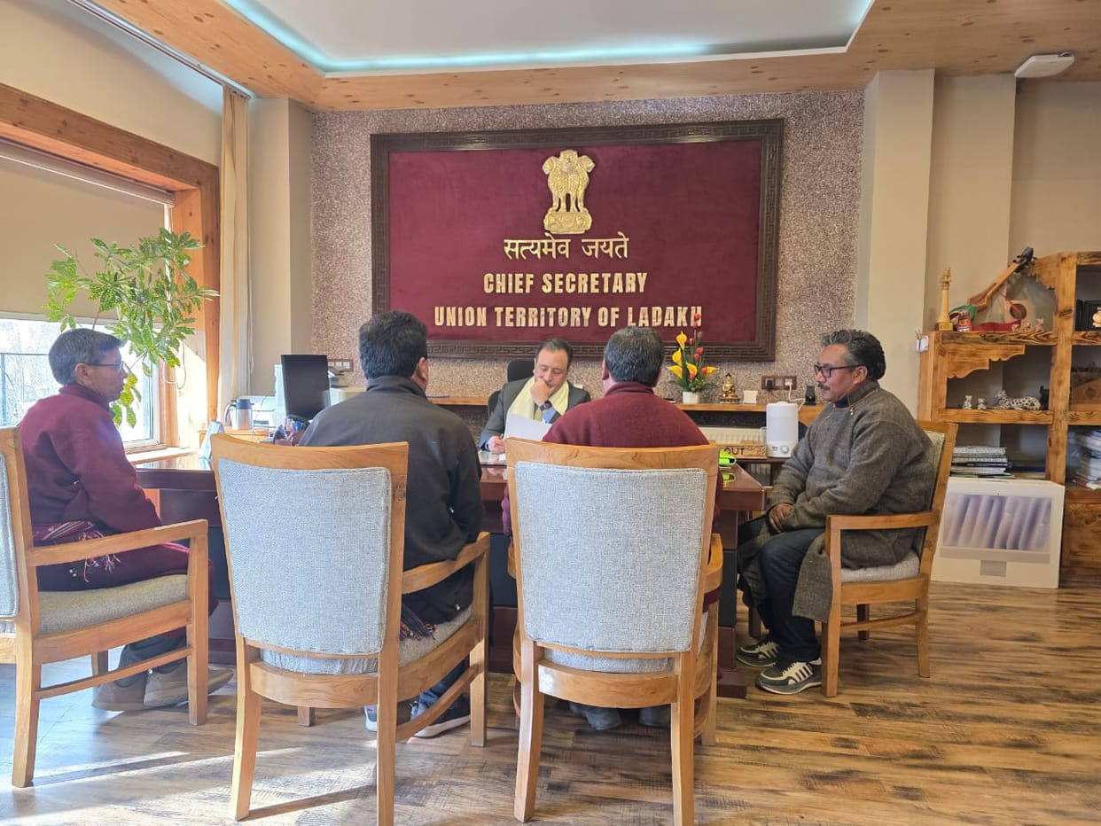 Leh, All Ladakh Goba Association, Delegation Meet with, Chief Secretary, Aashish Kundra