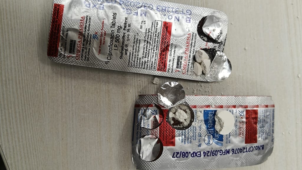 Medicines crumble as soon as the wrapper is opened