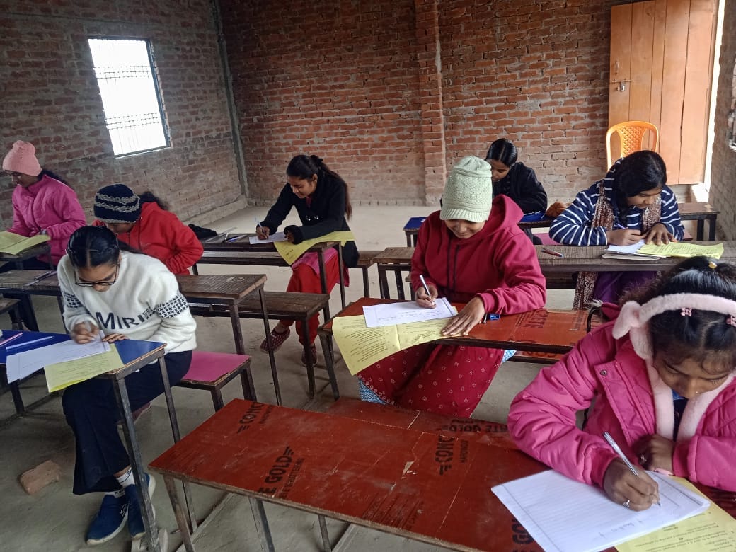 Students took pre board exam of English and Science