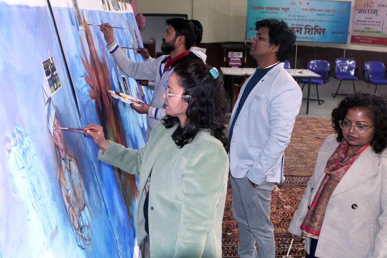 Artists will depict the emotions of Vande Mataram on a 150-foot-long canvas.