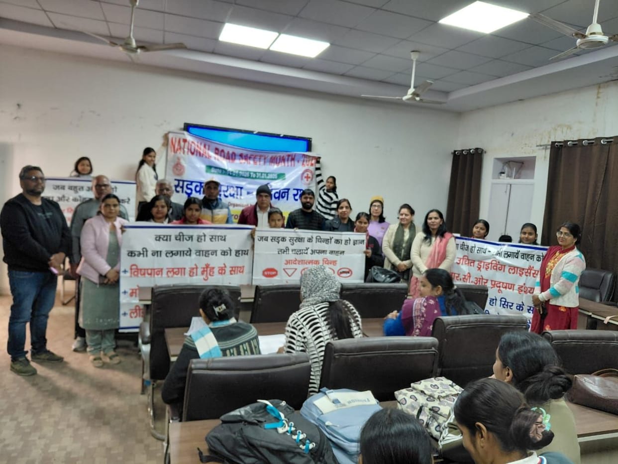 Students were made aware of road safety.