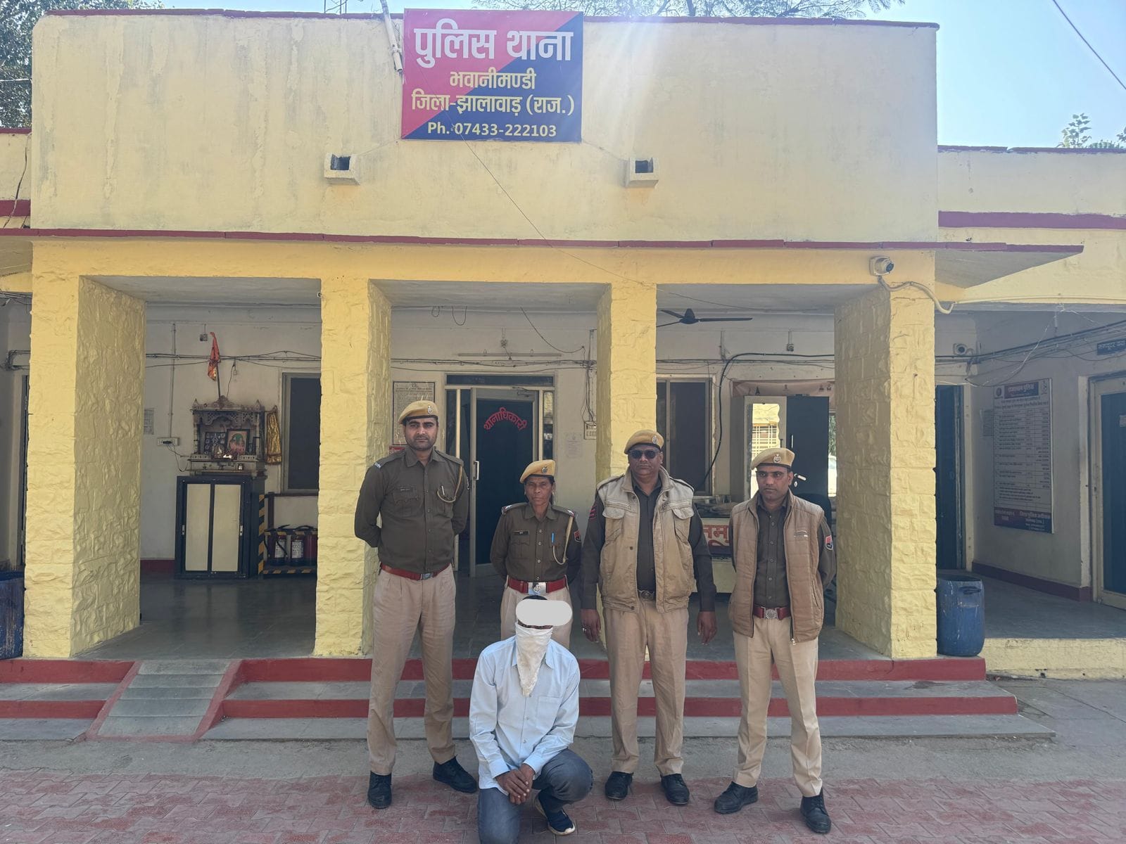 झालावाड़। भवानी मंडी पुलिस हिरासत में आरोपी मामा