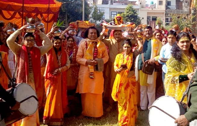 Shrimad Bhagwat Katha begins with Kalash Yatra