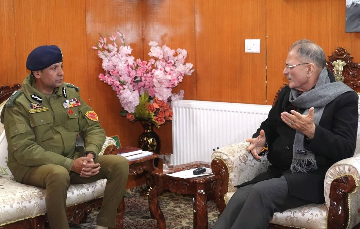 Leh, New DGP, Ladakh, Meet with LG Kavinder Gupta