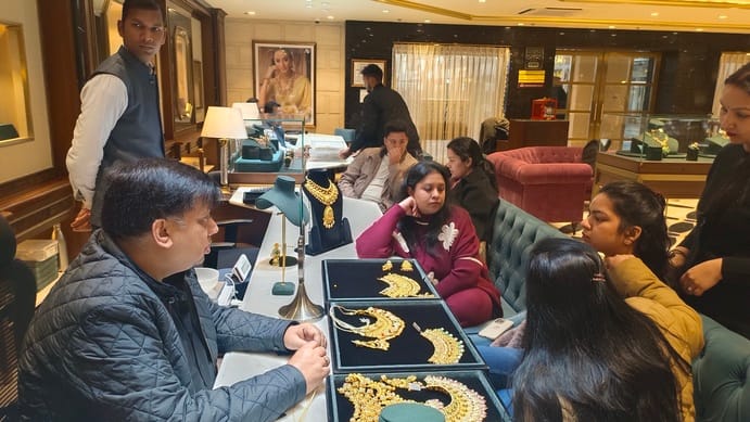 Weddings are in full swing from February to April, with markets decked up.