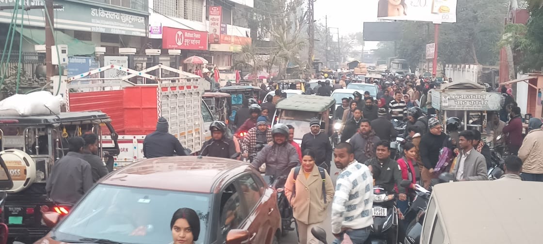 Due to the TGT exam, the residents struggled with traffic jams all day.