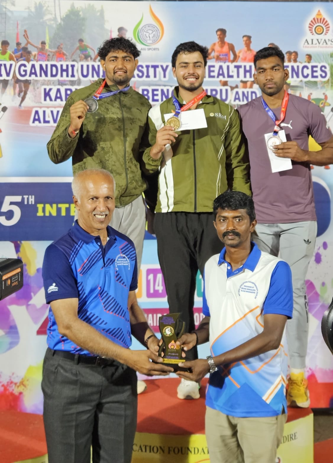 Mohit from Matanhel won the silver medal in javelin throw.