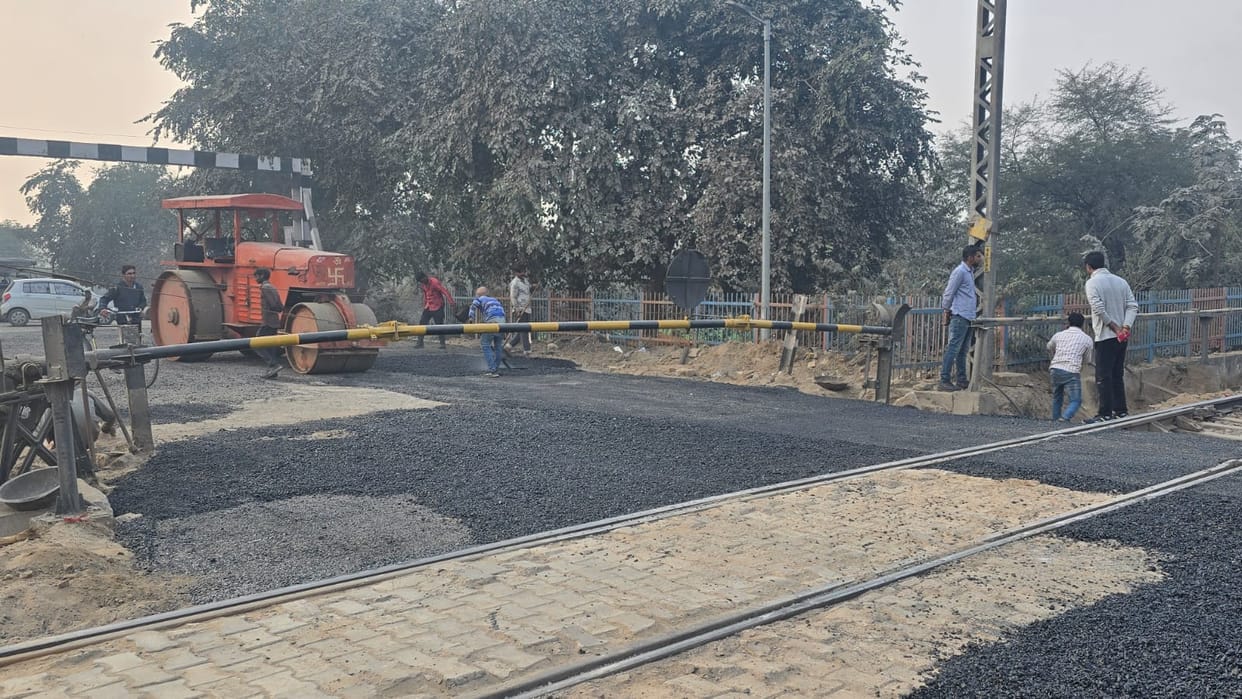 The route was diverted to repair the damaged road.