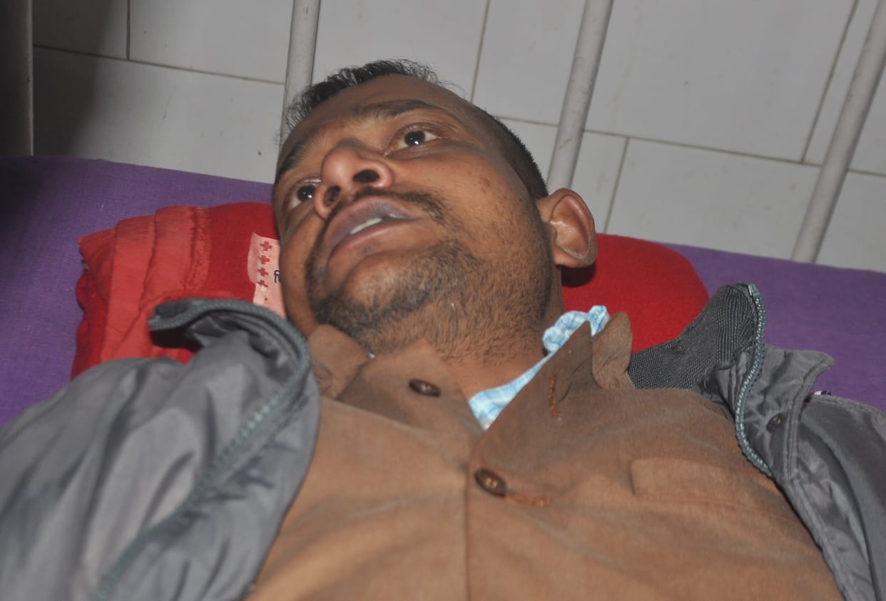 Electricity workers who went to install smart meters were chased and beaten by villagers.