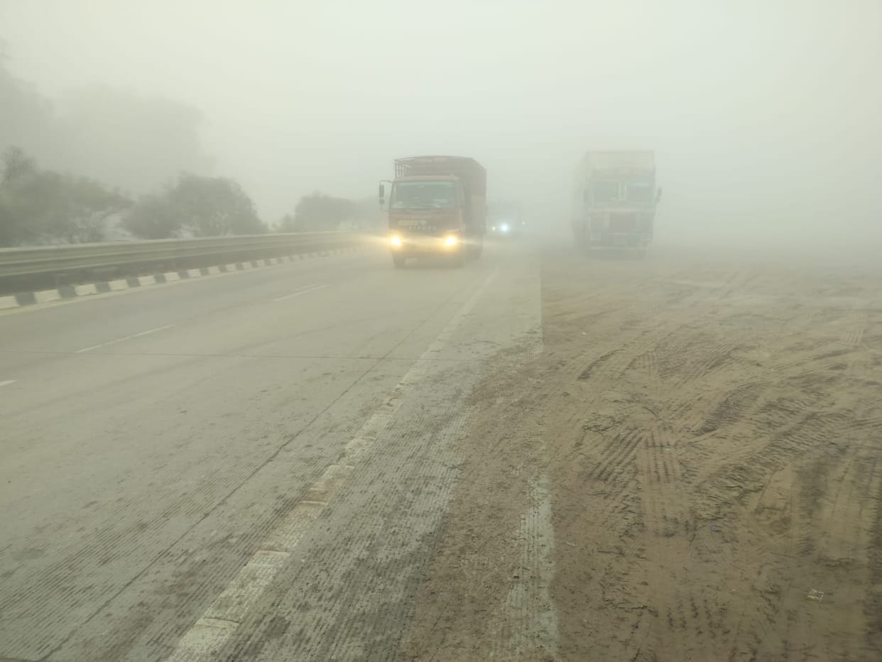 Fog slowed down traffic, but the sunshine during the day provided some relief