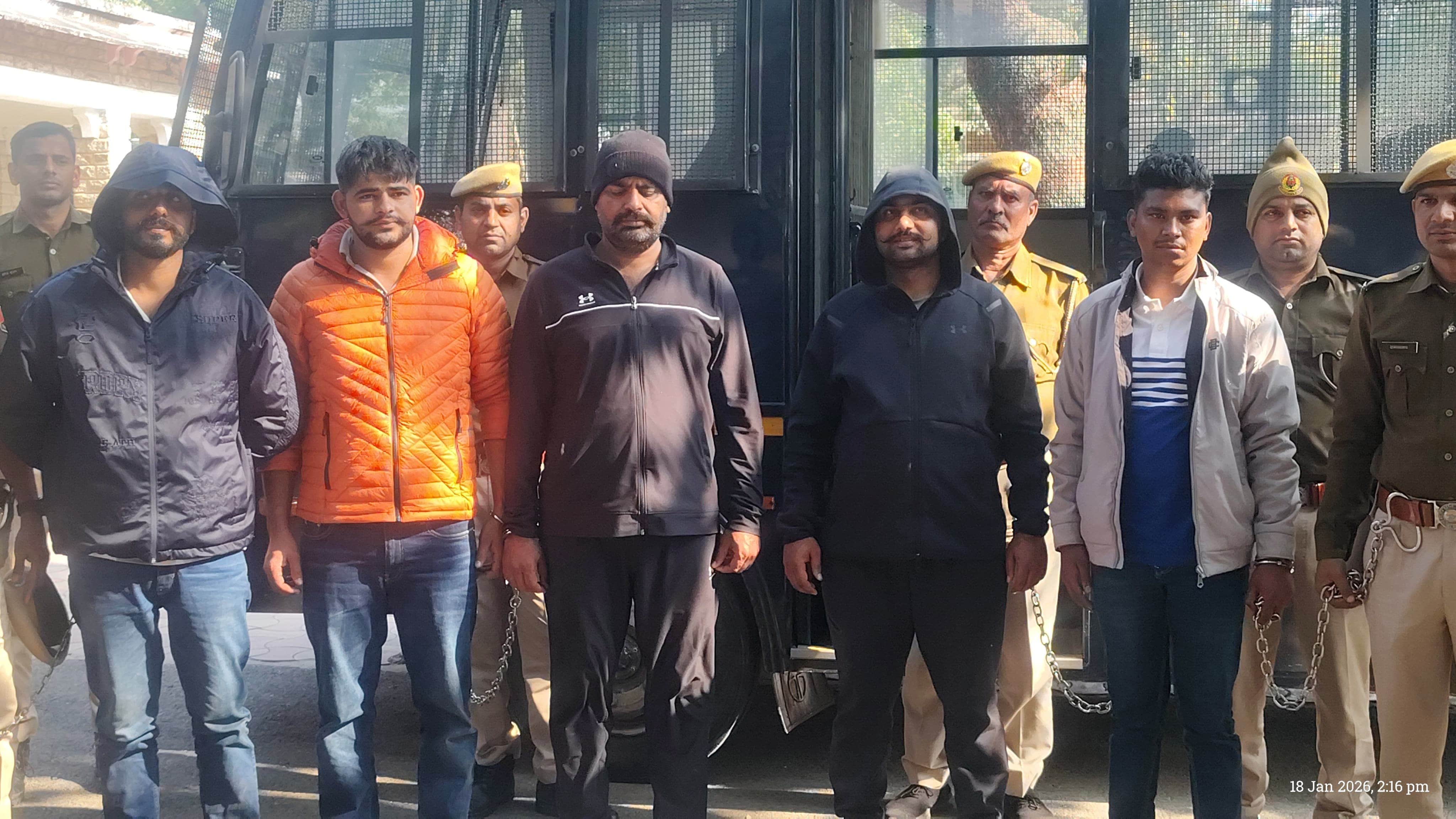 रोहित गोदारा–लॉरेंस गैंग से जुड़े पांच और आरोपी गिरफ्तार