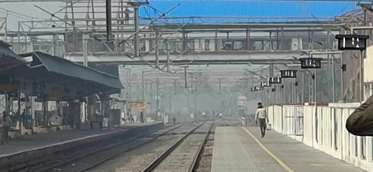 Due to train delays, passengers are spending their nights at the station in the cold weather