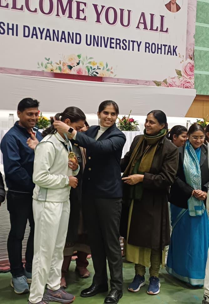 MDU honored Aditi on completion of cricket tournament