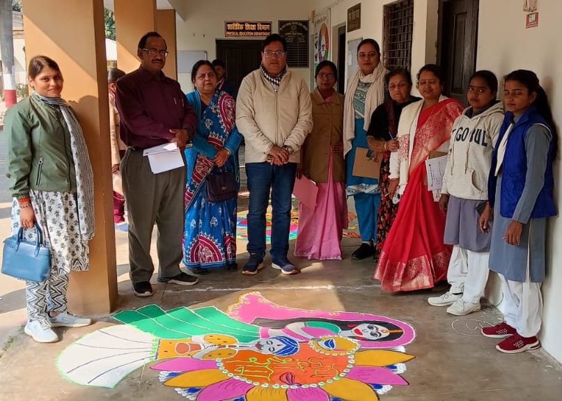 The talent of the students was seen in Rangoli, Quiz and Debate