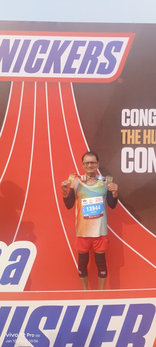 Veteran athlete from Agra completes marathon in Mumbai