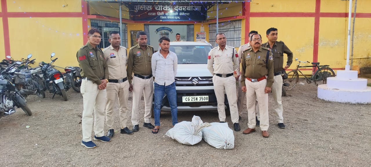 पुलिस की गिरफ्त में आरोपी।