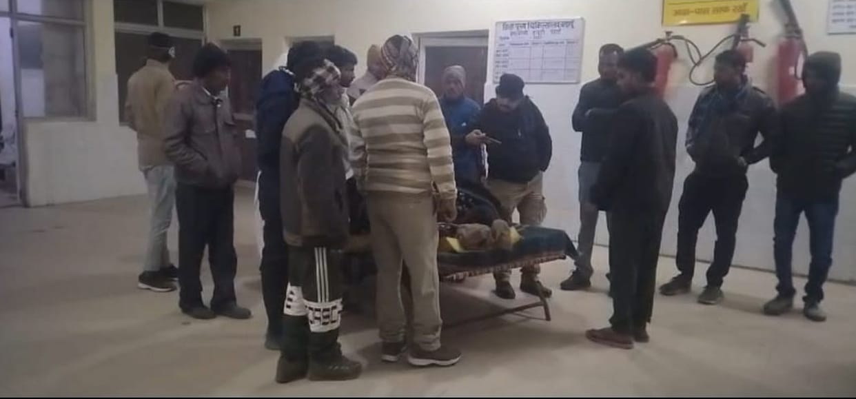 The attendants are forced to hold the stretcher, while the ward boys are resting.