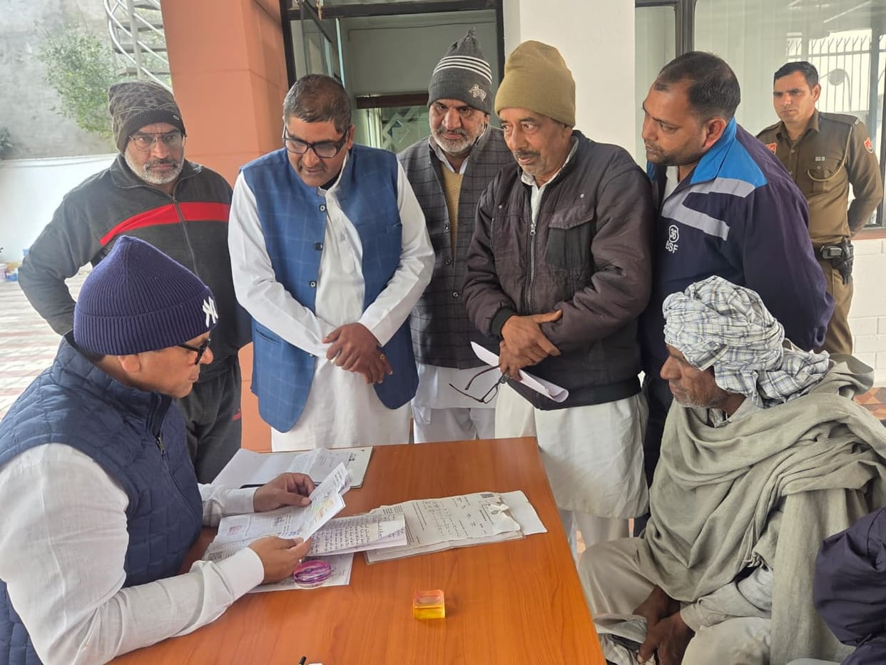 The MLA listened to the problems of the common people.