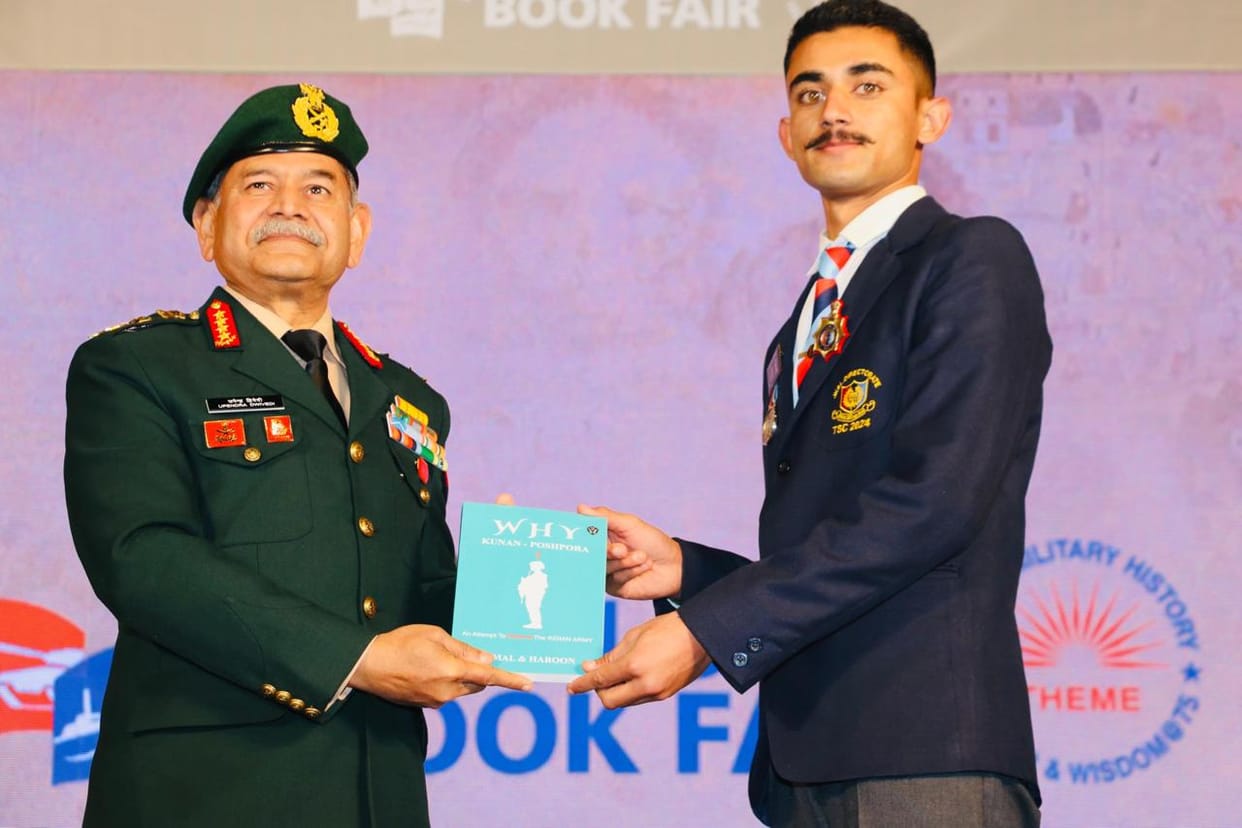 Srinagar Harun Imtiaz, NCC Cadet, Gave Book to COAS