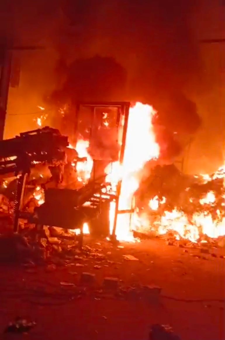 Massive fire at solid waste plant, machines worth lakhs burnt