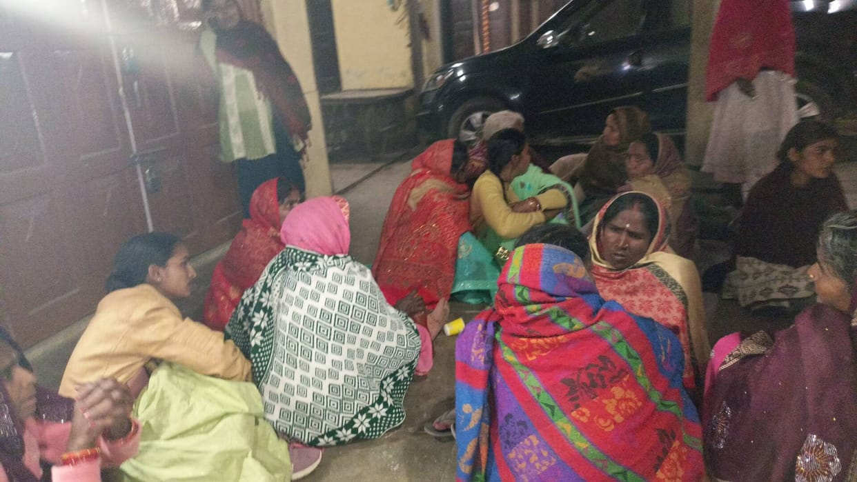 Unable to find buses to go home, they spent the night shivering in the cold.