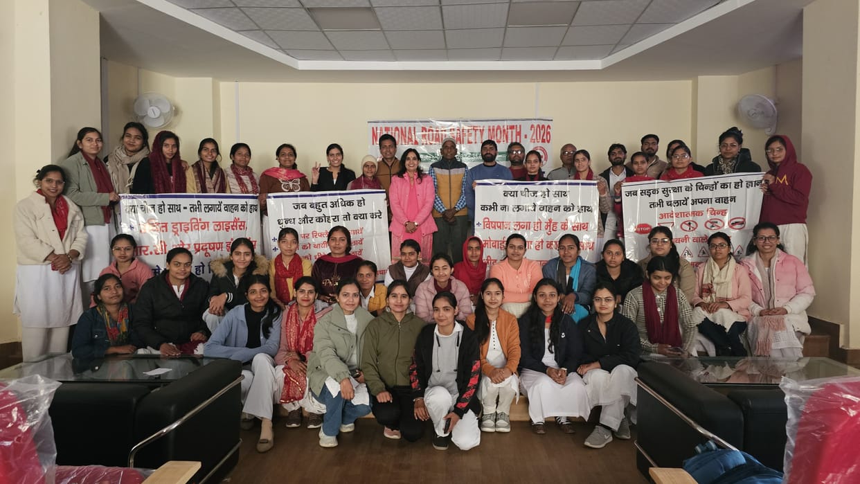 A lecture on road safety campaign was held at the Government College of Education.