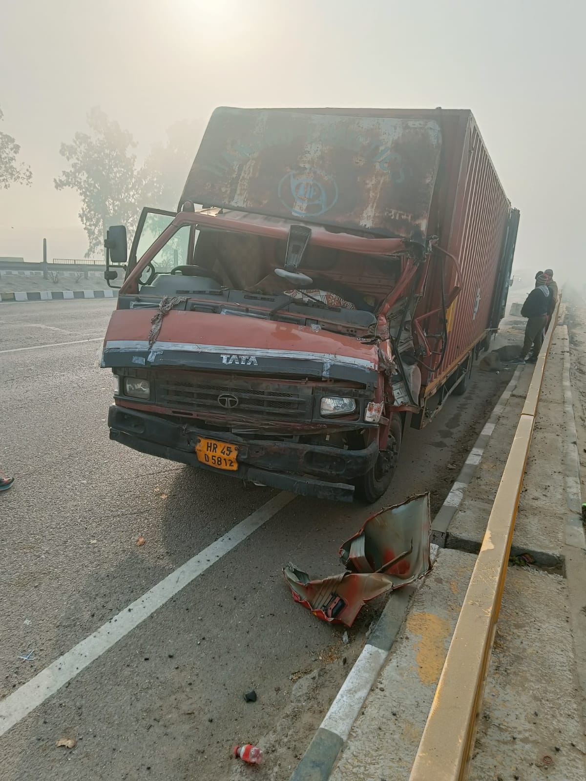 Seven vehicles collided on GT Road due to dense fog.