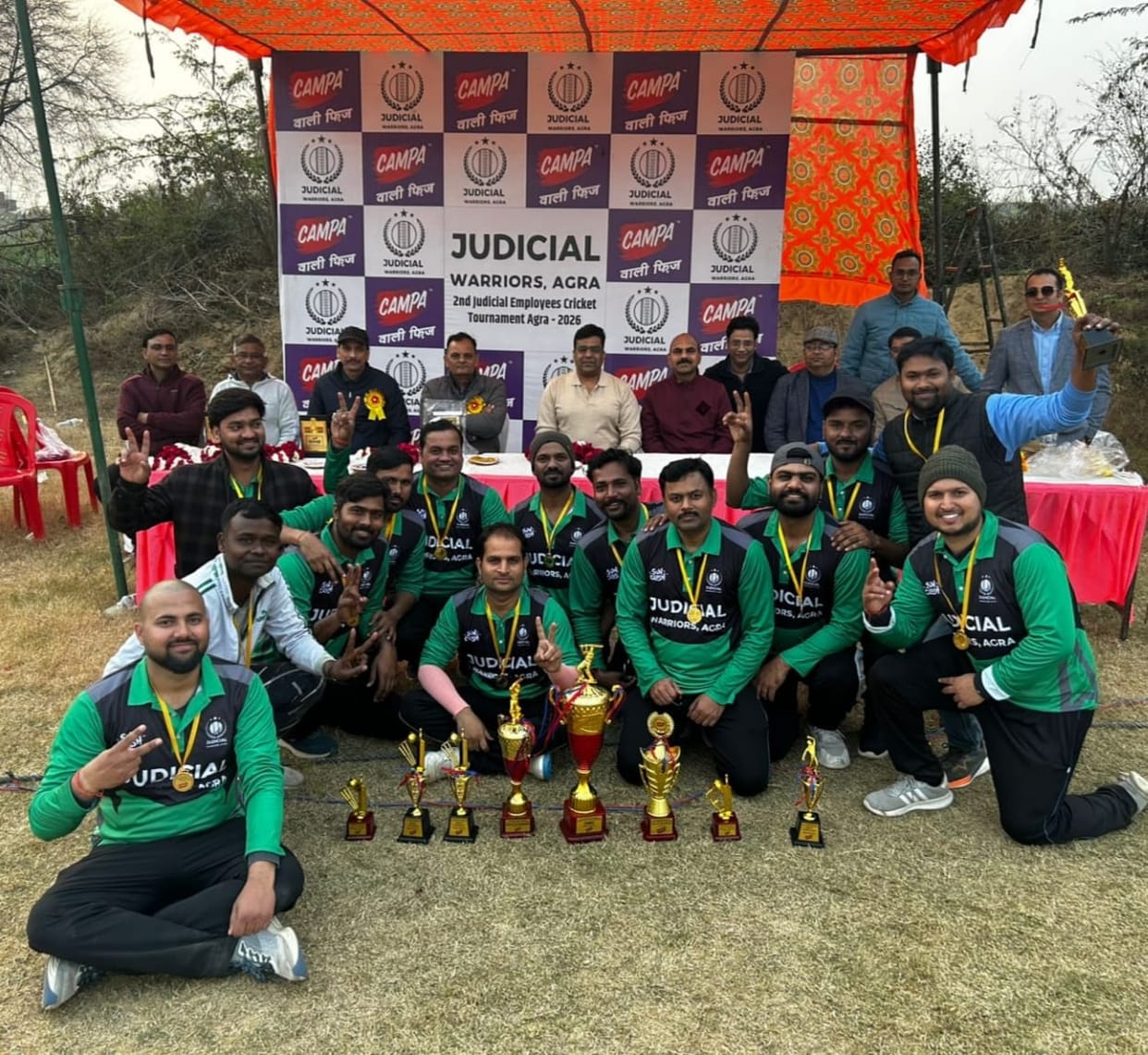 Green team became the winner in the judicial cricket tournament