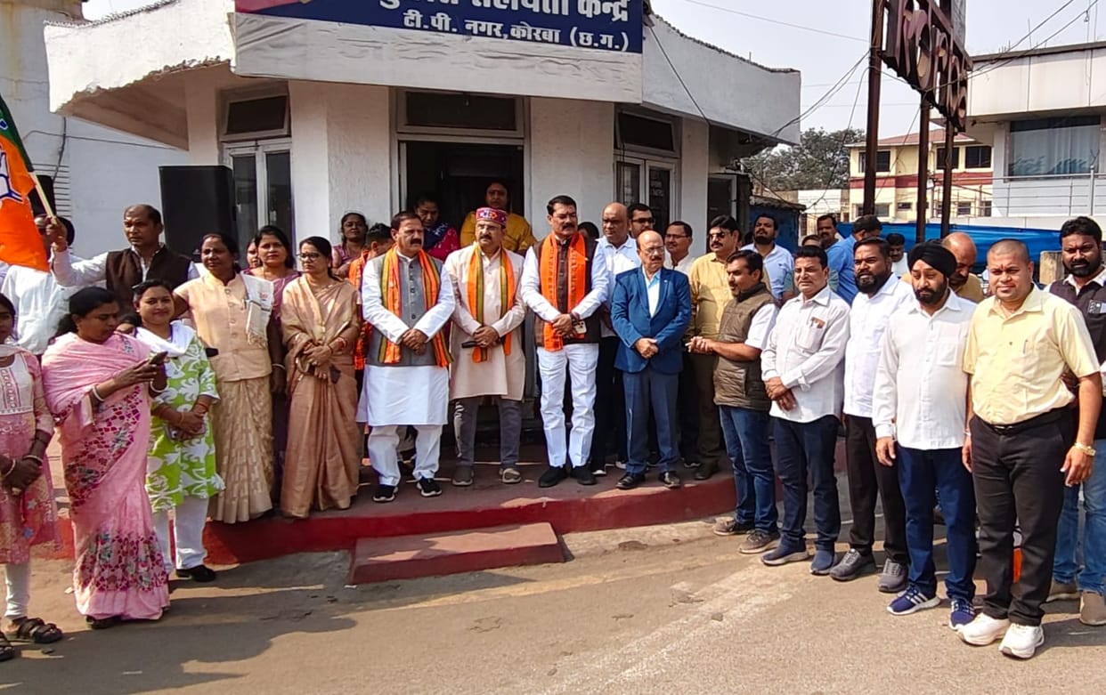 Celebration of Nitin Nabin becoming BJP National President in Korba
