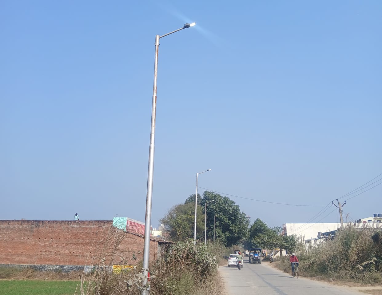 Manual lights were installed in place of the 110 sensors in Sitamarhi