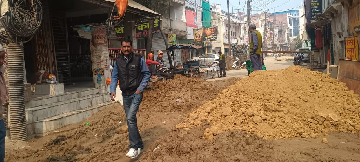 Roads left dug up after laying the pipeline