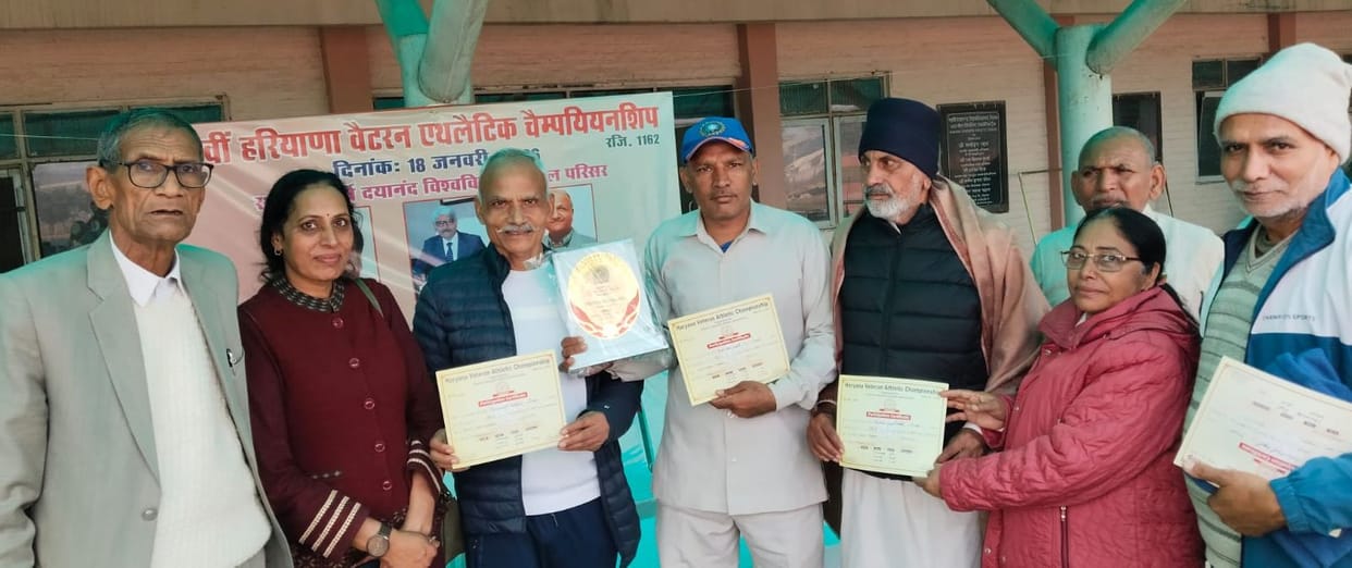 Players from Jind shine at the Veteran Athletics Championship.