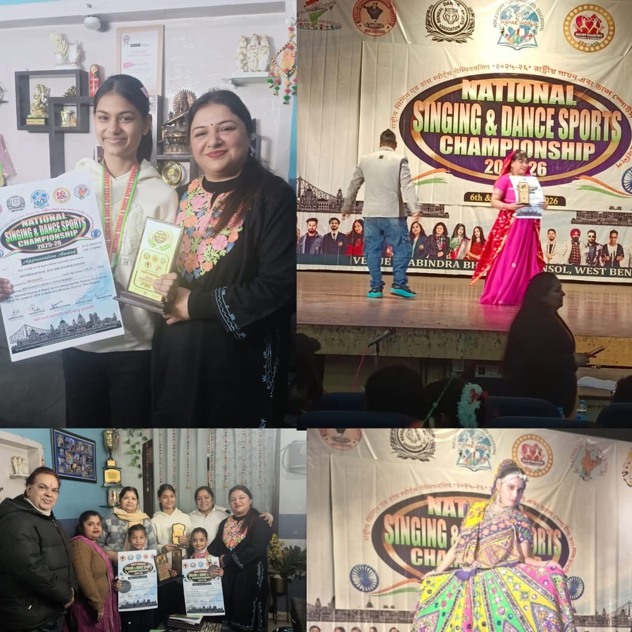 Players from Meerut won the singing and dancing competition.