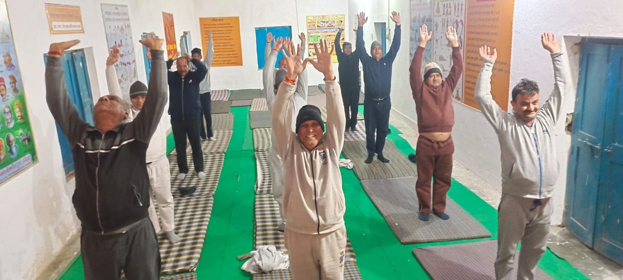 The yogic practices of Surya Namaskar are the essence of life: Hari Om
