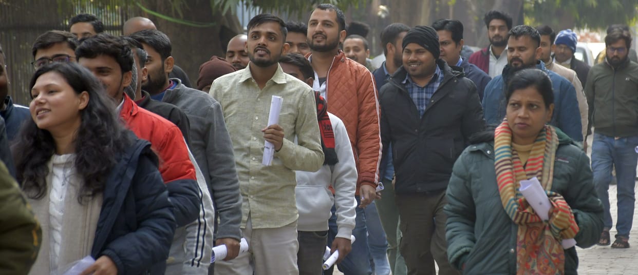 Out of 10,489 candidates, 4,572 appeared for the Stenographer recruitment main examination.